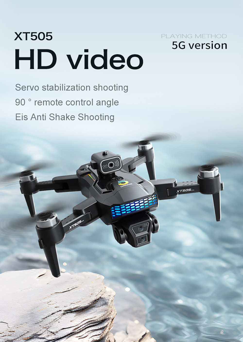 LSRC-XT505-GPS-5G-WiFi-FPV-mit-720P-HD-Dual-Kamera-Servo-Gimbal-360deg-Hindernisvermeidung-optischen-2018253-3